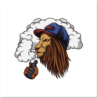 Cool lion - the vape addict Posters and Art